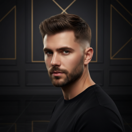 Men’s cut with styling